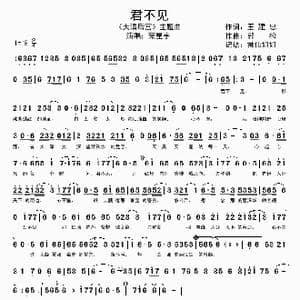 君不见_歌谱投稿_词曲:王建忠 郭松