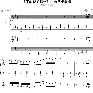 不能说的秘密 钢琴谱