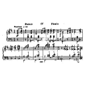 手风琴谱 | b小调奏鸣曲 第四乐章 尼古拉 亚科夫列维奇 柴金