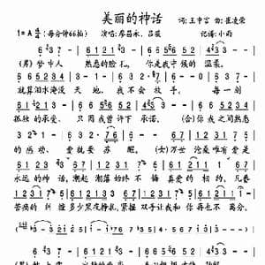 美丽的神话_歌谱投稿_词曲:王中言 崔凌荣