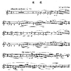 长笛曲谱 | 牧歌 高贝尔特作曲版