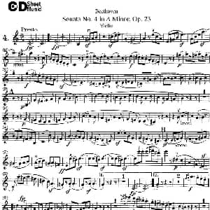 小提琴谱 | Violin Sonata No.4 in A Minor Op.23