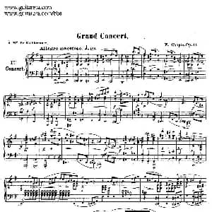 e小调第一钢琴协奏曲 Op.11 钢琴谱 弗雷德里克 肖邦 Frederic Chopin