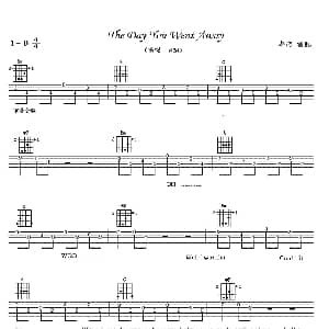 The Day You Went Away 吉他谱 M2M