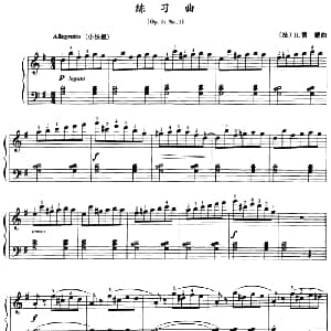 练习曲 钢琴谱 法 H・雷蒙