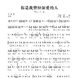 你是我曾经深爱的人_歌曲简谱_词曲:刘曦 刘曦