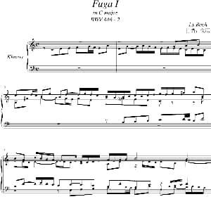 Fuga I 钢琴谱