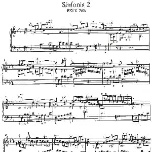 Sinfonia 2 BWV 788 钢琴谱 巴赫