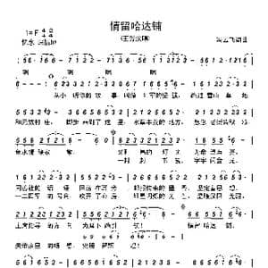 情留哈达铺_歌曲简谱_词曲:冯云飞 冯云飞