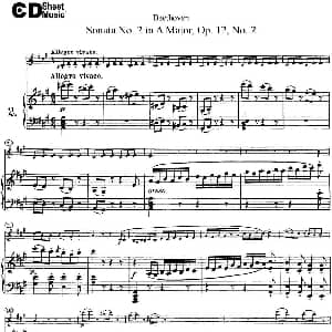 小提琴谱 | Violin Sonata No.2 in A Major Op.12 No.2 小提琴 钢琴伴奏