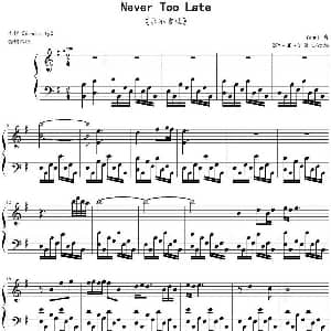 Never Too Late 永不言败 钢琴谱 Yanni