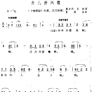 黄梅戏谱 | 为儿挡风霜 银锁怨 长根 巧巧对唱 熊文祥 王凯 夏泽安