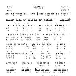 梅花伞_歌曲简谱_词曲:李大江 任清彪
