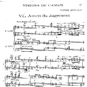 Visions de l'Amen 钢琴谱 奥利维埃 梅西安