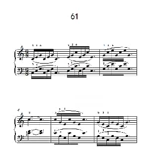 用手臂及手腕带动手指的练习 61 钢琴谱