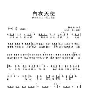 白衣天使_歌曲简谱_词曲:杨学超 杨学超