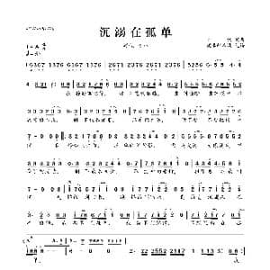 沉溺在孤单_歌曲简谱_词曲:梦然 梦然