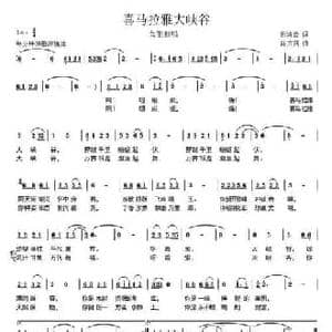 喜玛拉雅大峡谷_民歌简谱_词曲:谢鸿云 陈大同