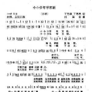 小小少年爱京胡_儿歌乐谱_词曲:丁志强 丁恩昌 刘崇忠