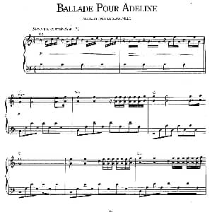 Ballade Pour Adeline 钢琴谱