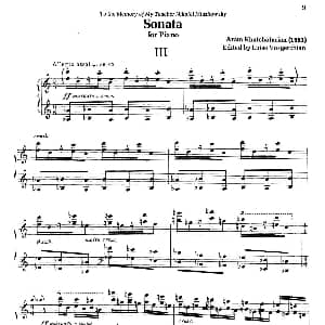 Piano Sonata in E flat Major Op.95 钢琴谱 阿拉姆 伊里奇 哈恰图良