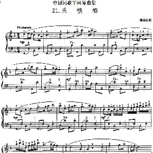 手风琴谱 | 中国民歌手风琴曲集 21 采槟榔