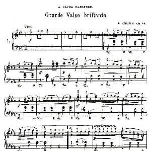 Grande valse brillante Op.18,No.1 钢琴谱 肖邦