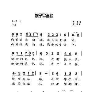 娘子军连歌_歌曲简谱_词曲:梁信 黄准