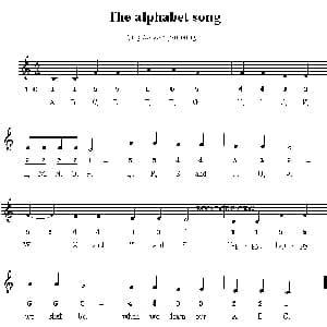 The alphabet song_外国歌谱