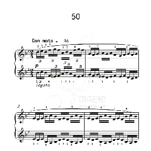练习曲 50 钢琴谱