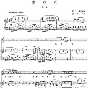 雨花石_儿歌乐谱_词曲:肖仁 徐家察 龚耀年