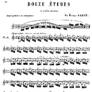 萨克斯谱 | E.Sabon 12首练习曲 11 E.Sabon