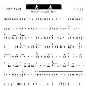 大鱼_歌谱投稿_词曲:尹约 钱雷