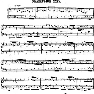 巴赫 平均律钢琴曲集 第二卷 之前奏曲 钢琴谱 巴赫