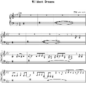 Wildest Dreams 钢琴谱