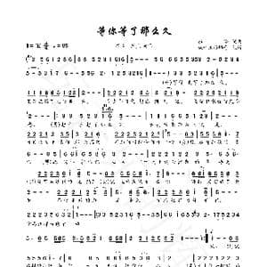 等你等了那么久_歌曲简谱_词曲:祁隆 祁隆