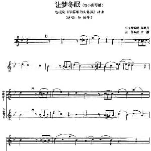 小提琴谱 | 让梦冬眠 二重奏 陈慧思小提琴