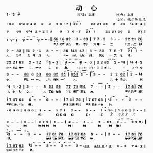 动心_歌谱投稿_词曲:王菲 王菲