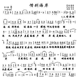 惜别的海岸_歌谱投稿_词曲:陈欣 佚名