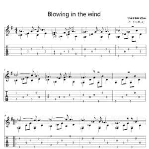 Blowing in the Wind_歌曲简谱_词曲:Bob Dylan Bob Dylan
