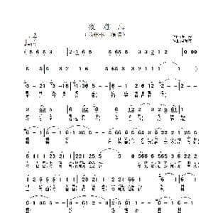 夜难忘_歌谱投稿_词曲:张藜 马骏英