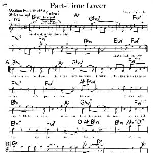 Part Time Lover 钢琴谱