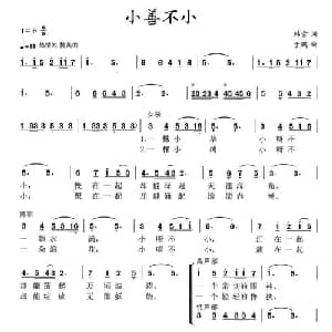 小善不小_合唱歌谱_词曲:韩雪 于鹏