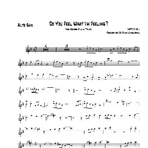 萨克斯谱 | Do You Feel WhatIm Feeling 中音萨克斯