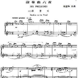 前奏曲六首 钢琴谱 储望华