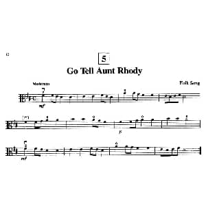 Go Tell Aunt Rhody 中提琴