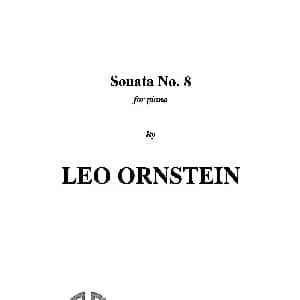 Piano Sonata No.8 钢琴谱 里奥 奥恩斯坦