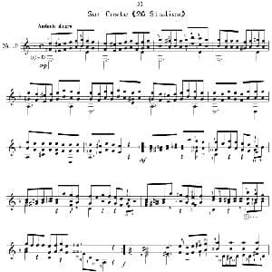 Sor Coste 26 Studies 吉他谱