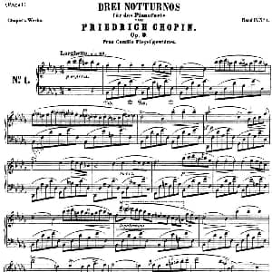 降b小调夜曲Op.9 钢琴谱 肖邦