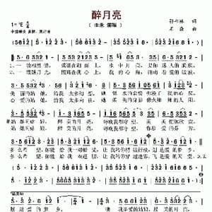 醉月亮_歌谱投稿_词曲:孙书林 石焱
